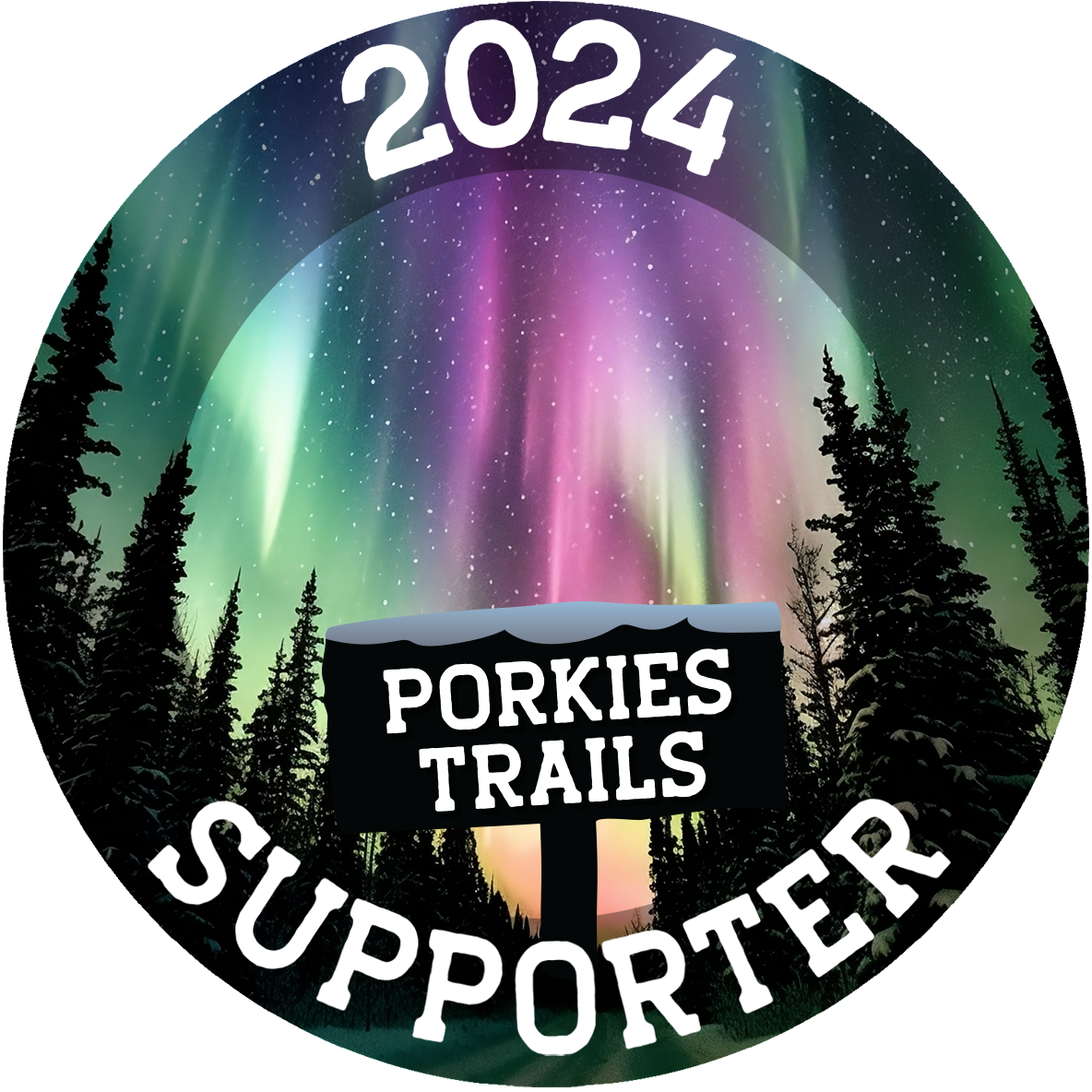2023 Porkies Trail Supporter Sticker